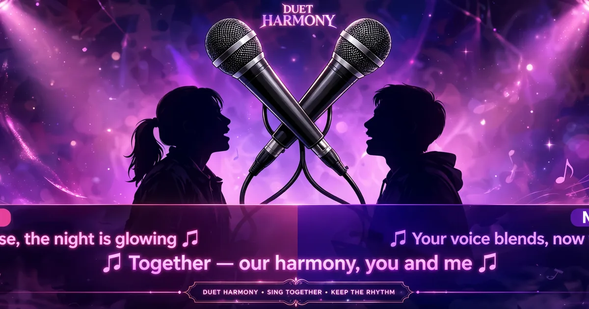 SongHub duet mode with split harmonies for two singers