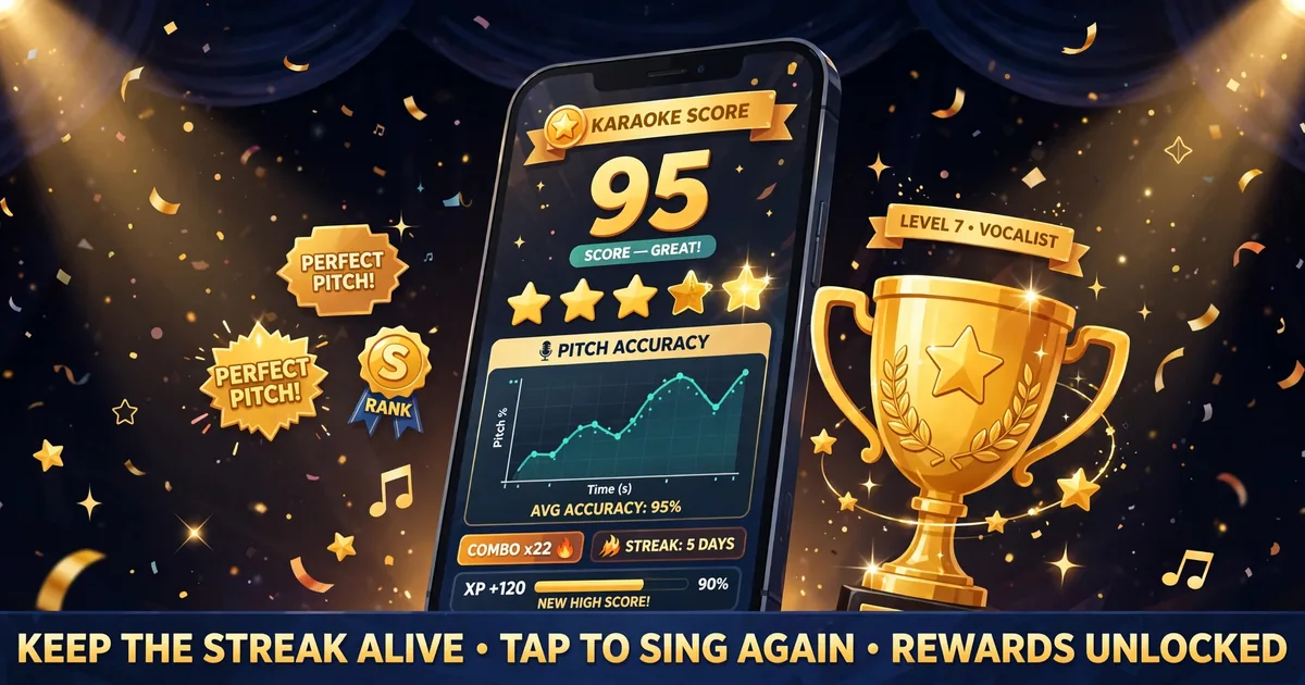 SongHub karaoke scoring screen grading singing performance